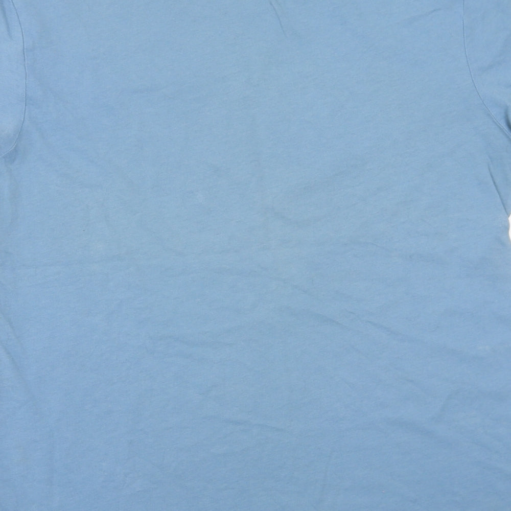 River Island Womens Blue Geometric  Basic T-Shirt Size S