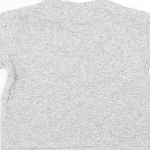 Matalan Girls Grey   Basic T-Shirt Size 6 Years  - girl power