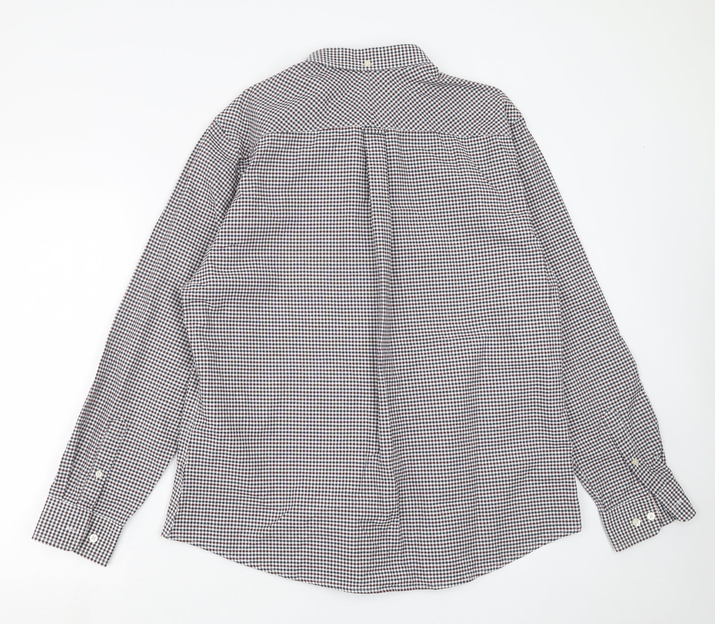 Admiral Mens Blue Check   Button-Up Size XL