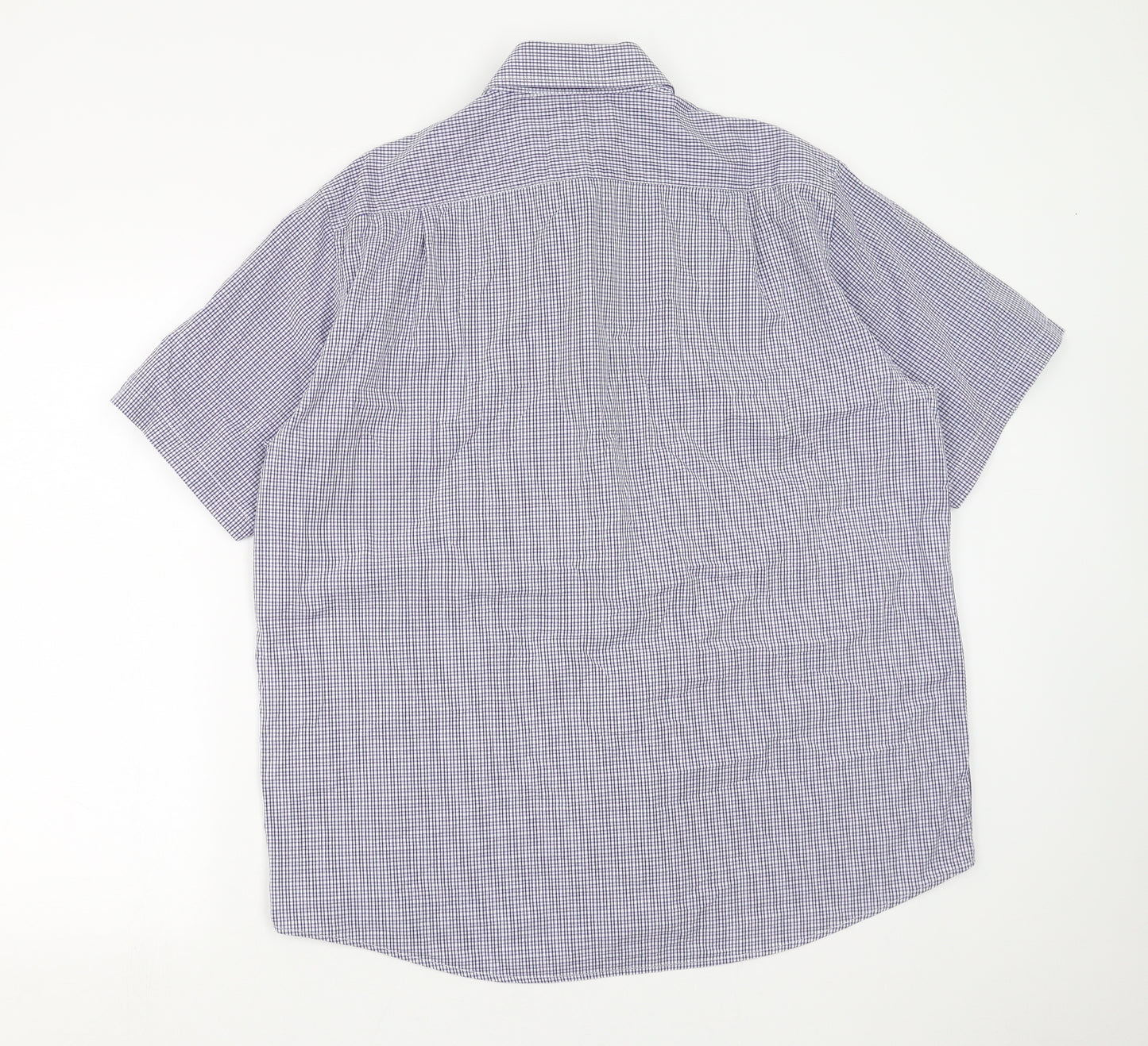 sea barrier Mens Blue Check   Button-Up Size XL