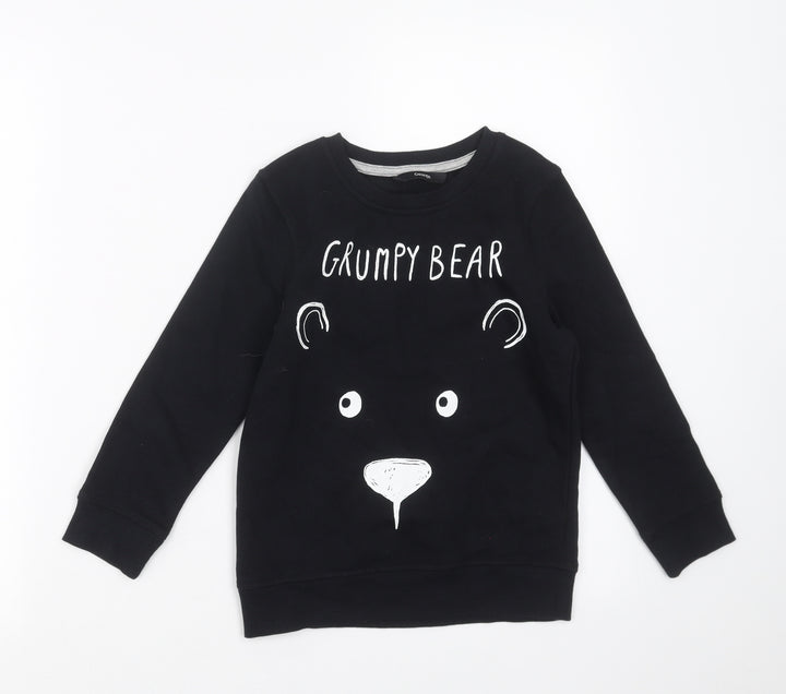 George Boys Black   Pullover Sweatshirt Size 5-6 Years  - bear