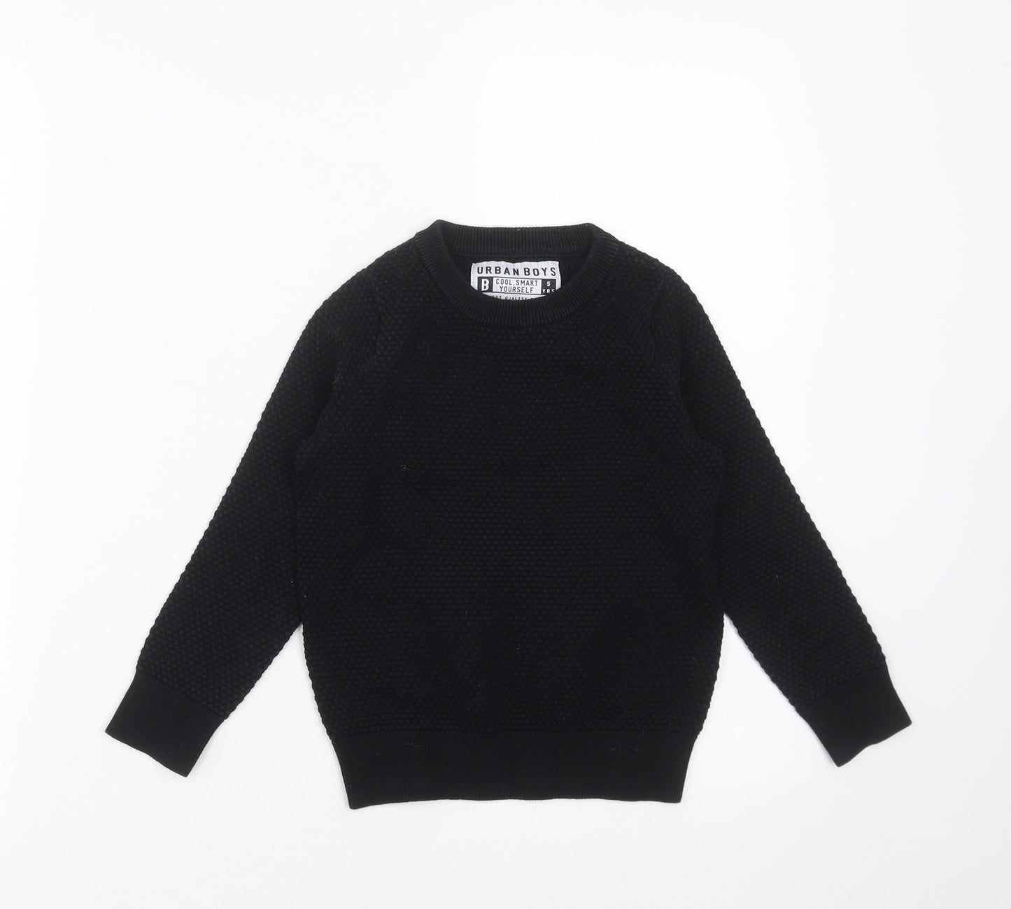 Matalan Boys Black   Pullover Jumper Size 5 Years