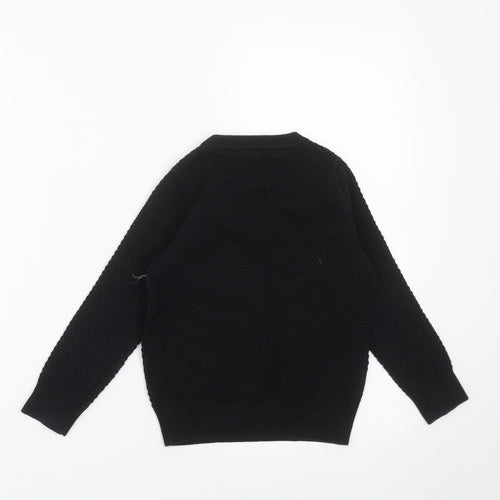 Matalan Boys Black   Pullover Jumper Size 5 Years