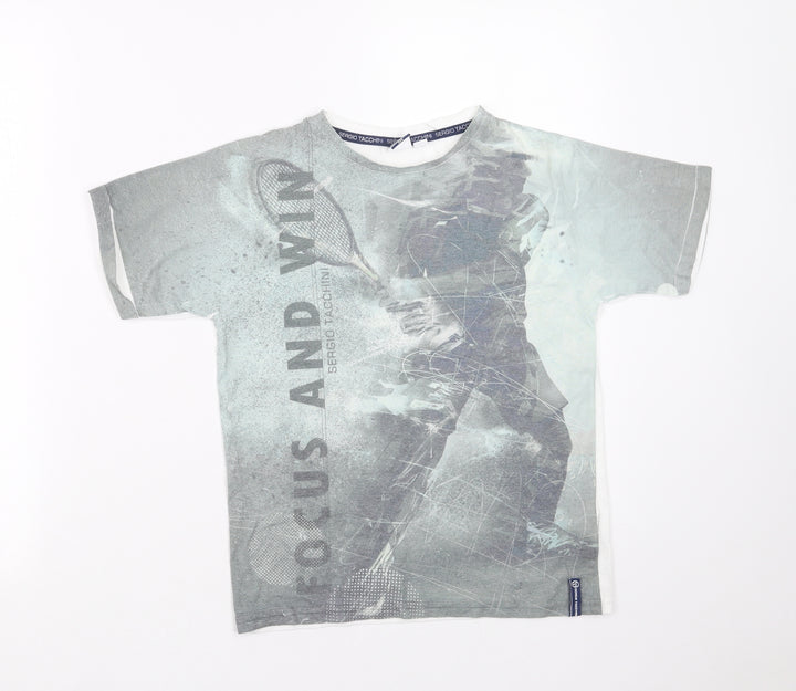 Sergio Tacchini Boys Green Basic T-Shirt Size 9-10 Years