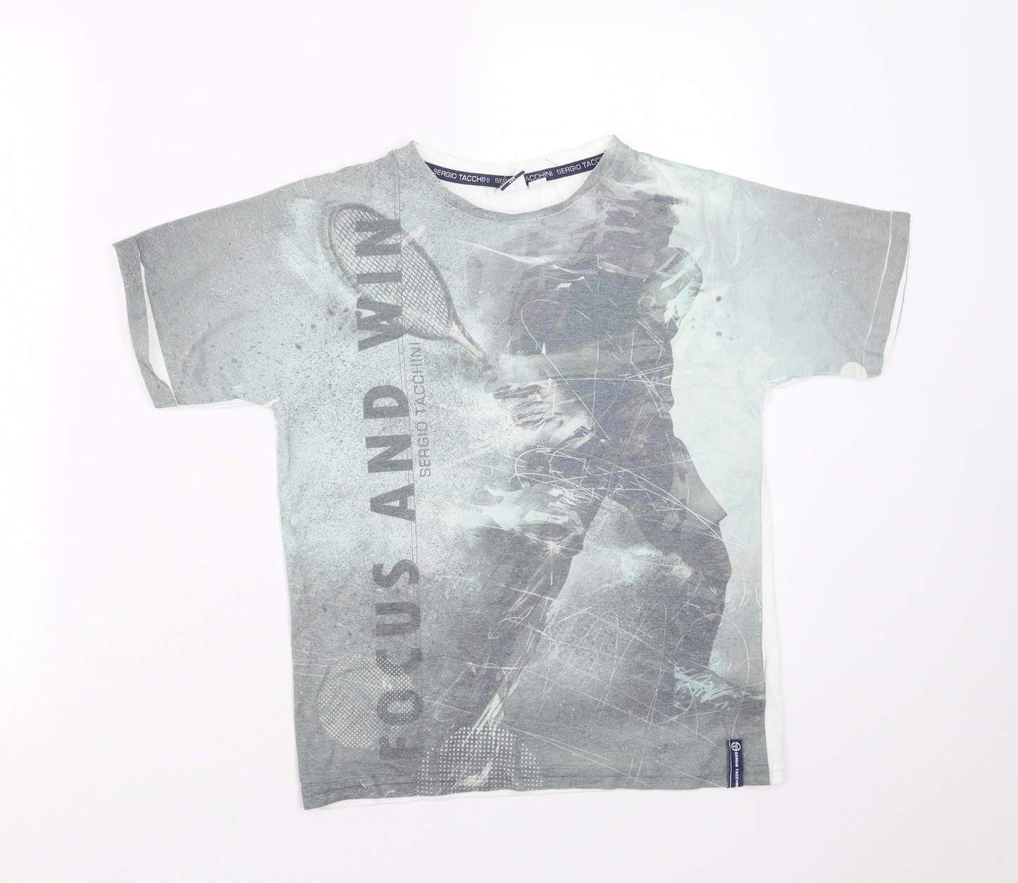 Sergio Tacchini Boys Green   Basic T-Shirt Size 9-10 Years