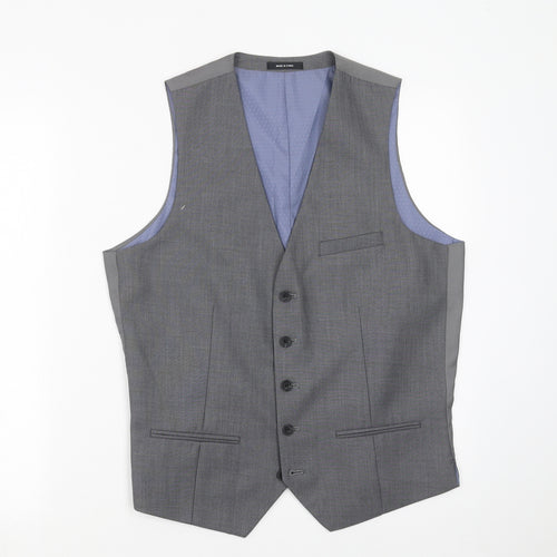Cedar Wood State Mens Grey   Jacket Suit Waistcoat Size M