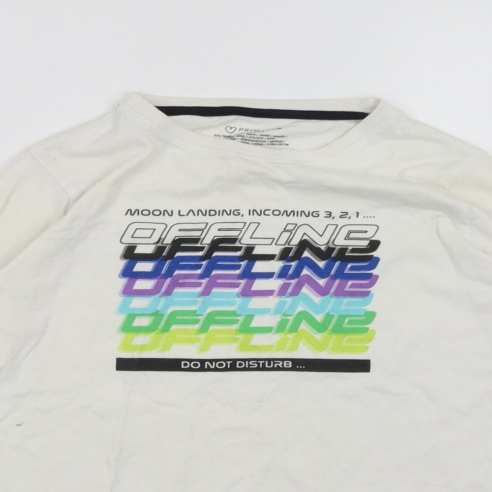 Primark Boys White   Basic T-Shirt Size 11-12 Years  - Offline