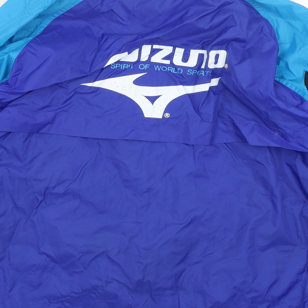 Mizuno Mens Blue   Rain Coat Coat Size M