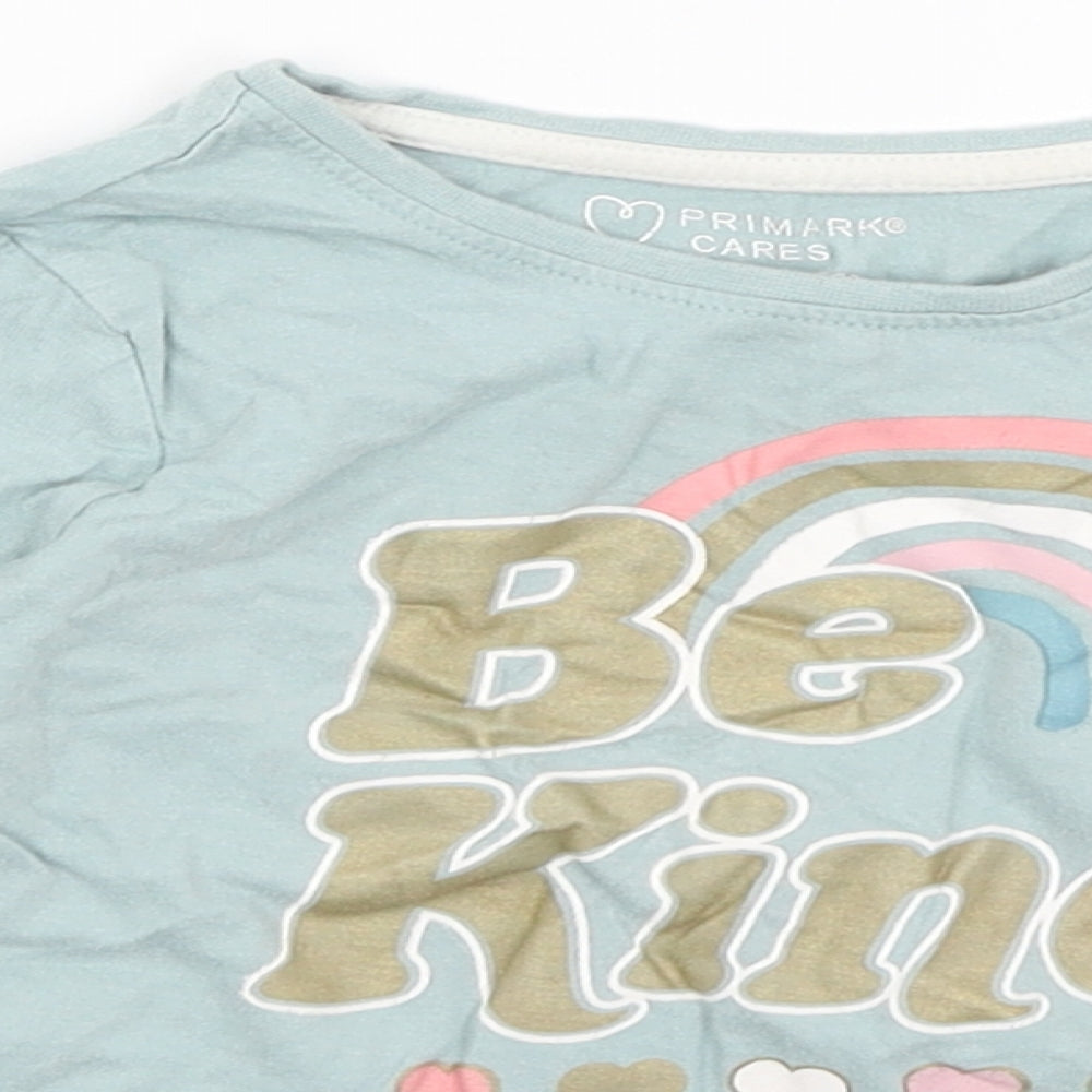Primark Girls Blue   Basic T-Shirt Size 2-3 Years  - Be Kind