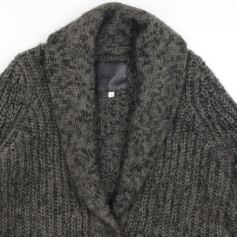 New Look Womens Grey   Cardigan Jumper Size 12