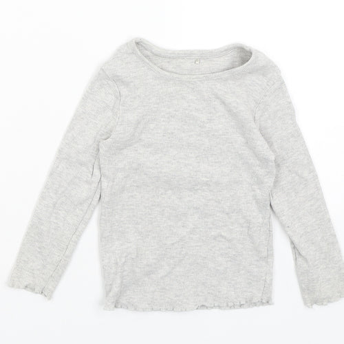 George Girls Grey   Basic T-Shirt Size 2-3 Years