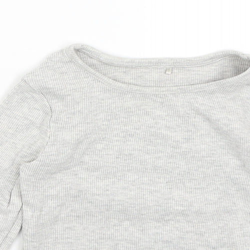 George Girls Grey   Basic T-Shirt Size 2-3 Years