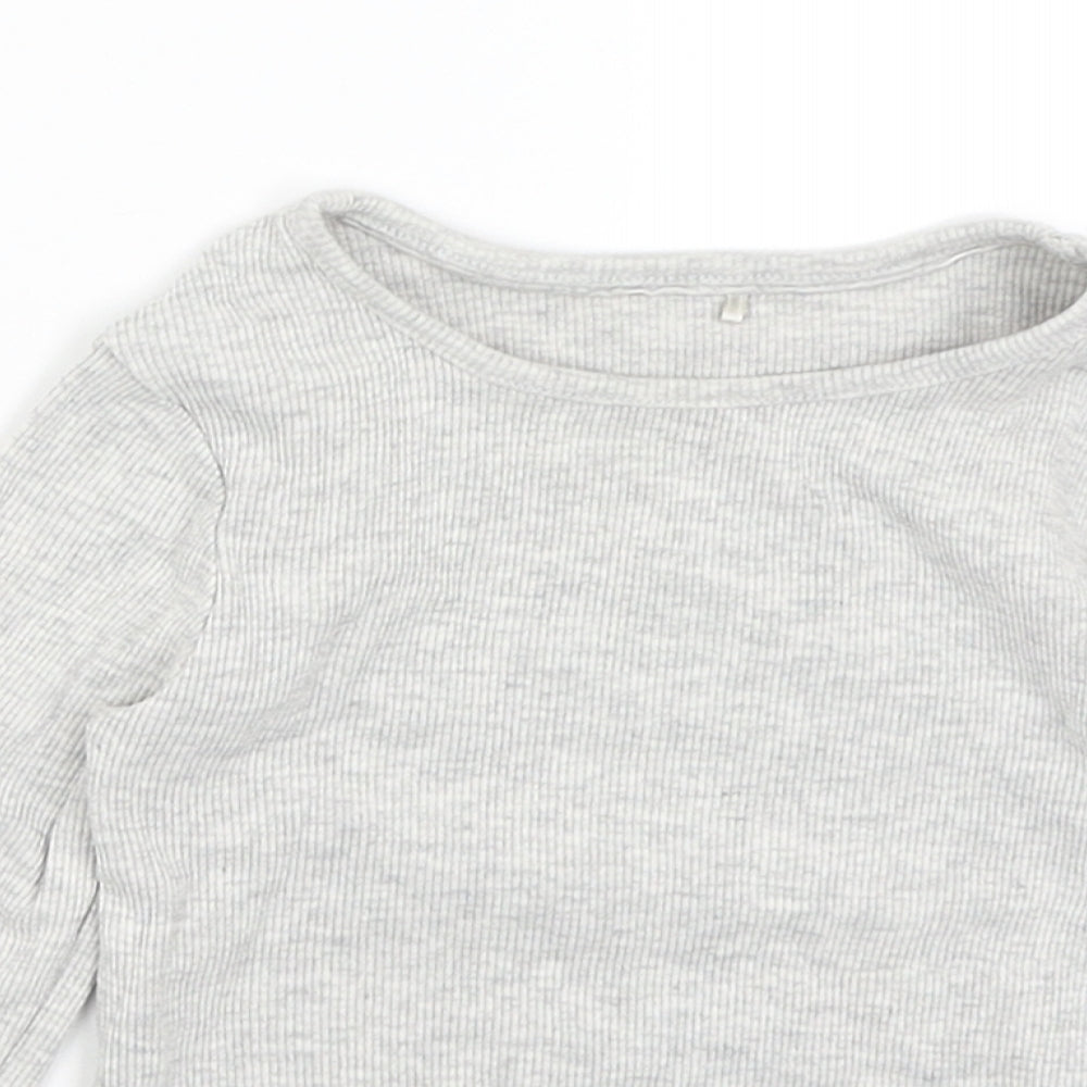 George Girls Grey   Basic T-Shirt Size 2-3 Years