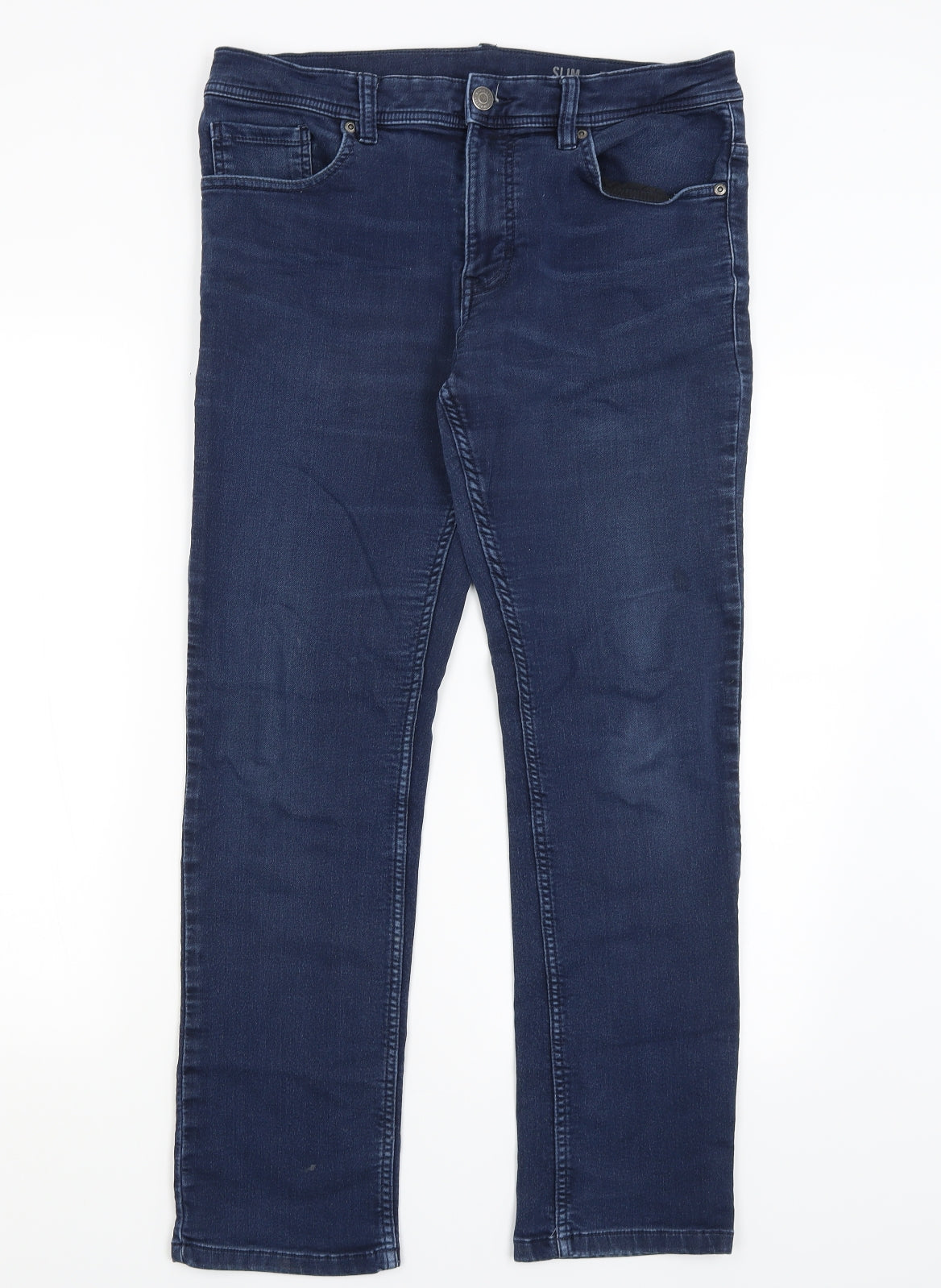 F&F Mens Blue   Straight Jeans Size 34 in L28 in