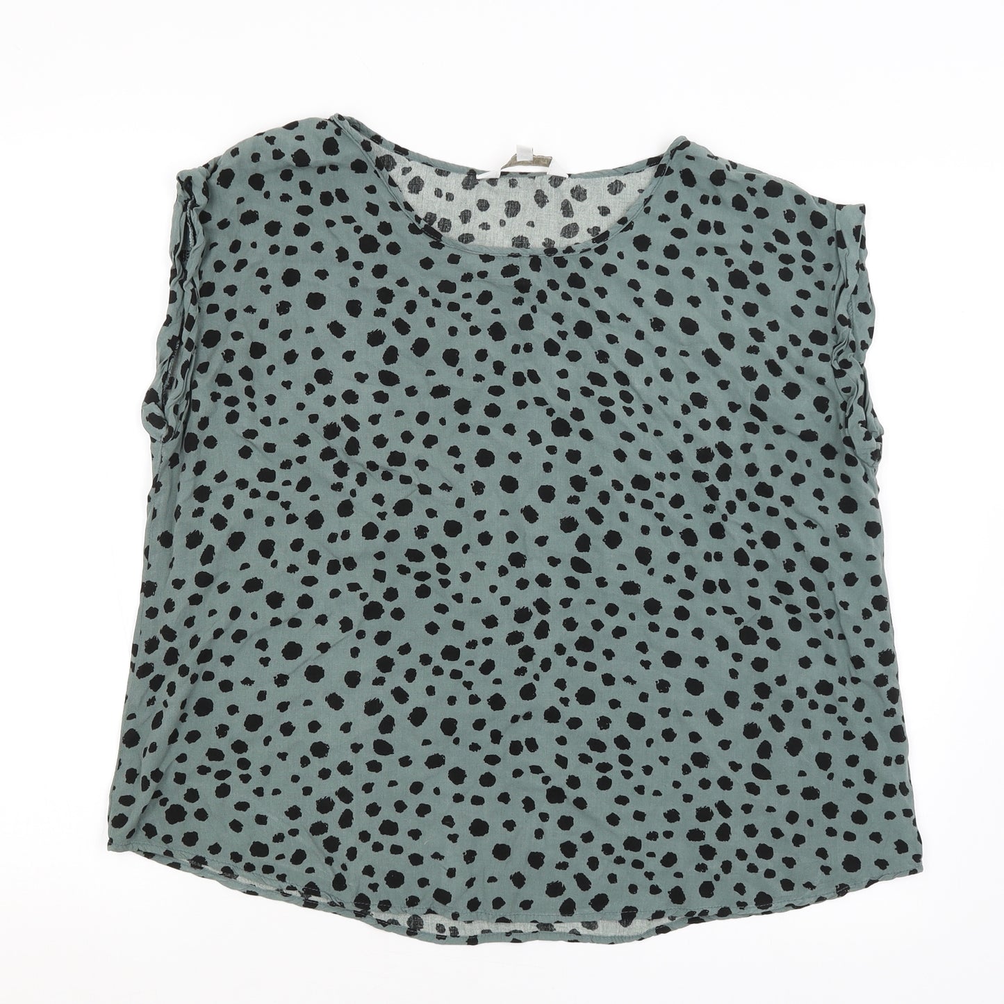 Apricot Womens Green Polka Dot  Basic T-Shirt Size 14