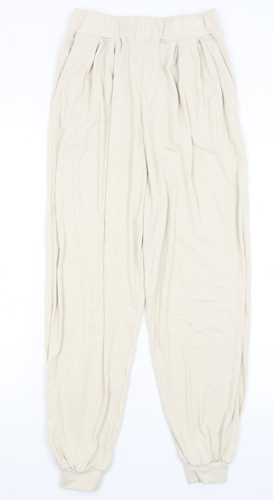 Angelle Womens Beige   Jogger Trousers Size S L26 in