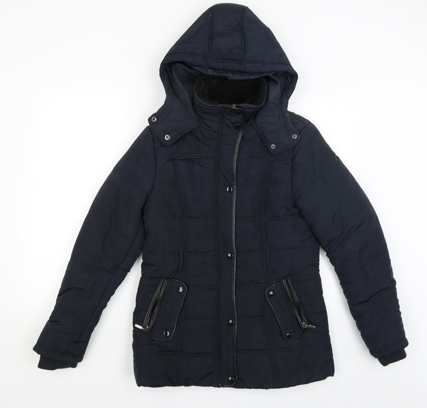 New Look Womens Black   Puffer Jacket Coat Size 12