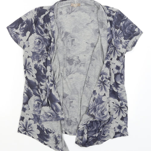 Soon Womens Blue Floral  Wrap Jumper Size 16