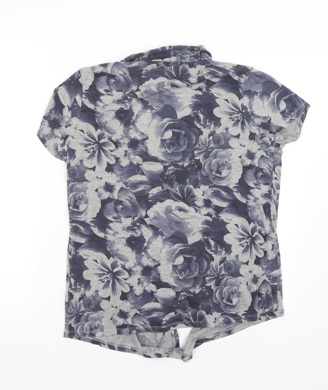 Soon Womens Blue Floral  Wrap Jumper Size 16