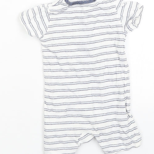 Matalan Baby White Striped  Romper One-Piece Size 6-9 Months