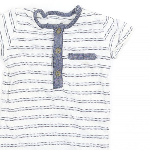 Matalan Baby White Striped  Romper One-Piece Size 6-9 Months