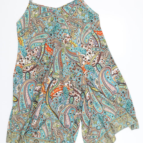 Preworn Womens Green Paisley  Romper One-Piece Size XL L17 in