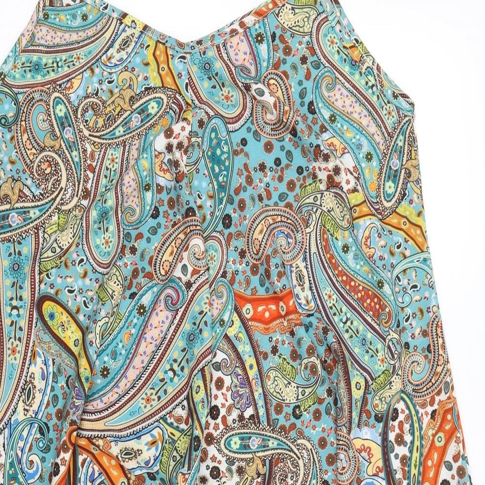 Preworn Womens Green Paisley  Romper One-Piece Size XL L17 in