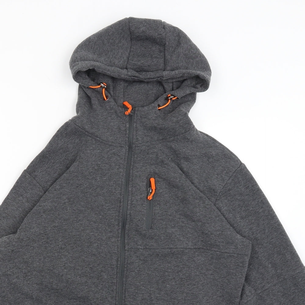 SIIMHWRSS Womens Grey   Full Zip Hoodie Size 2XL