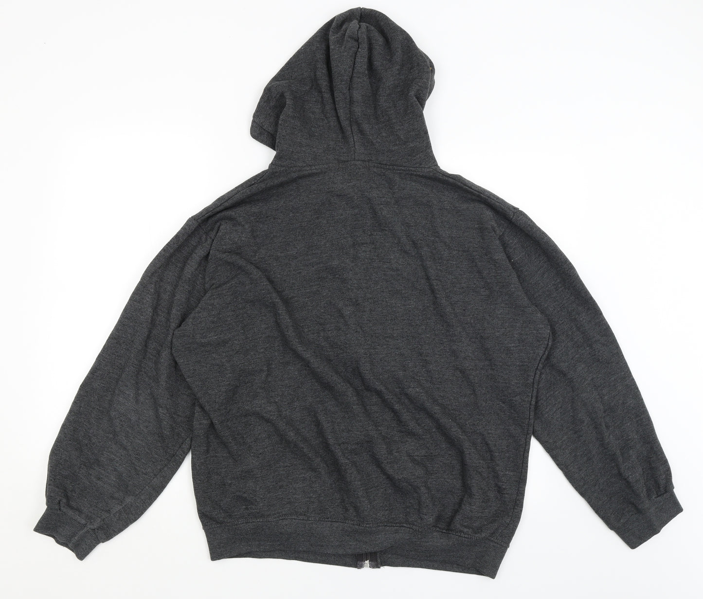 Boohoo Man Mens Grey   Full Zip Hoodie Size 2XL
