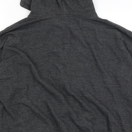 Boohoo Man Mens Grey   Full Zip Hoodie Size 2XL