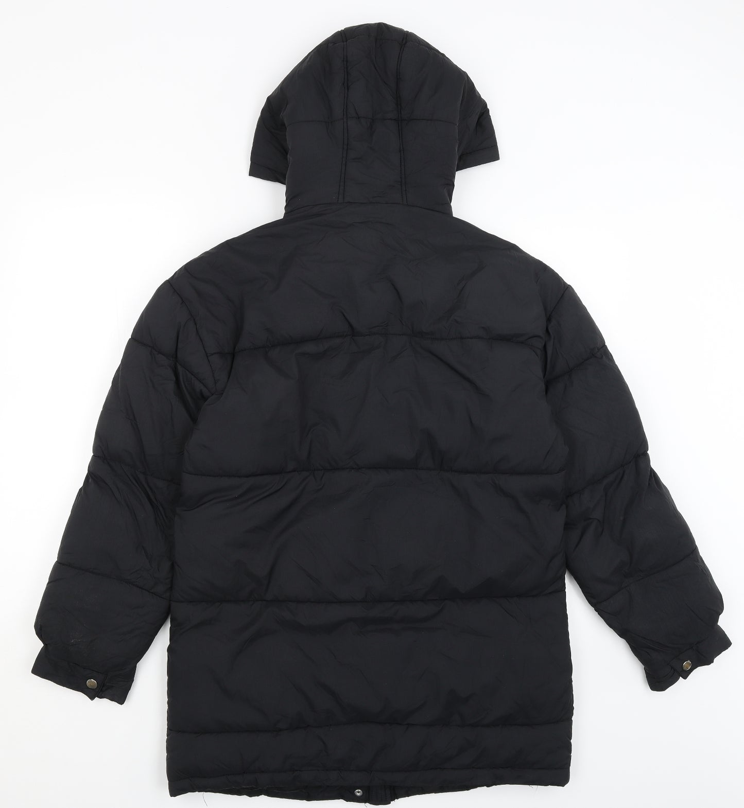 Topshop Womens Black   Parka Coat Size 8