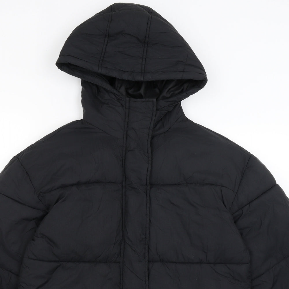 Topshop Womens Black   Parka Coat Size 8