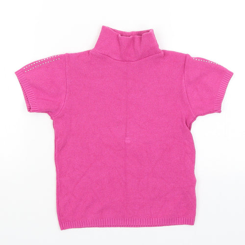 Yaprak Girls Pink   Basic T-Shirt Size 7-8 Years