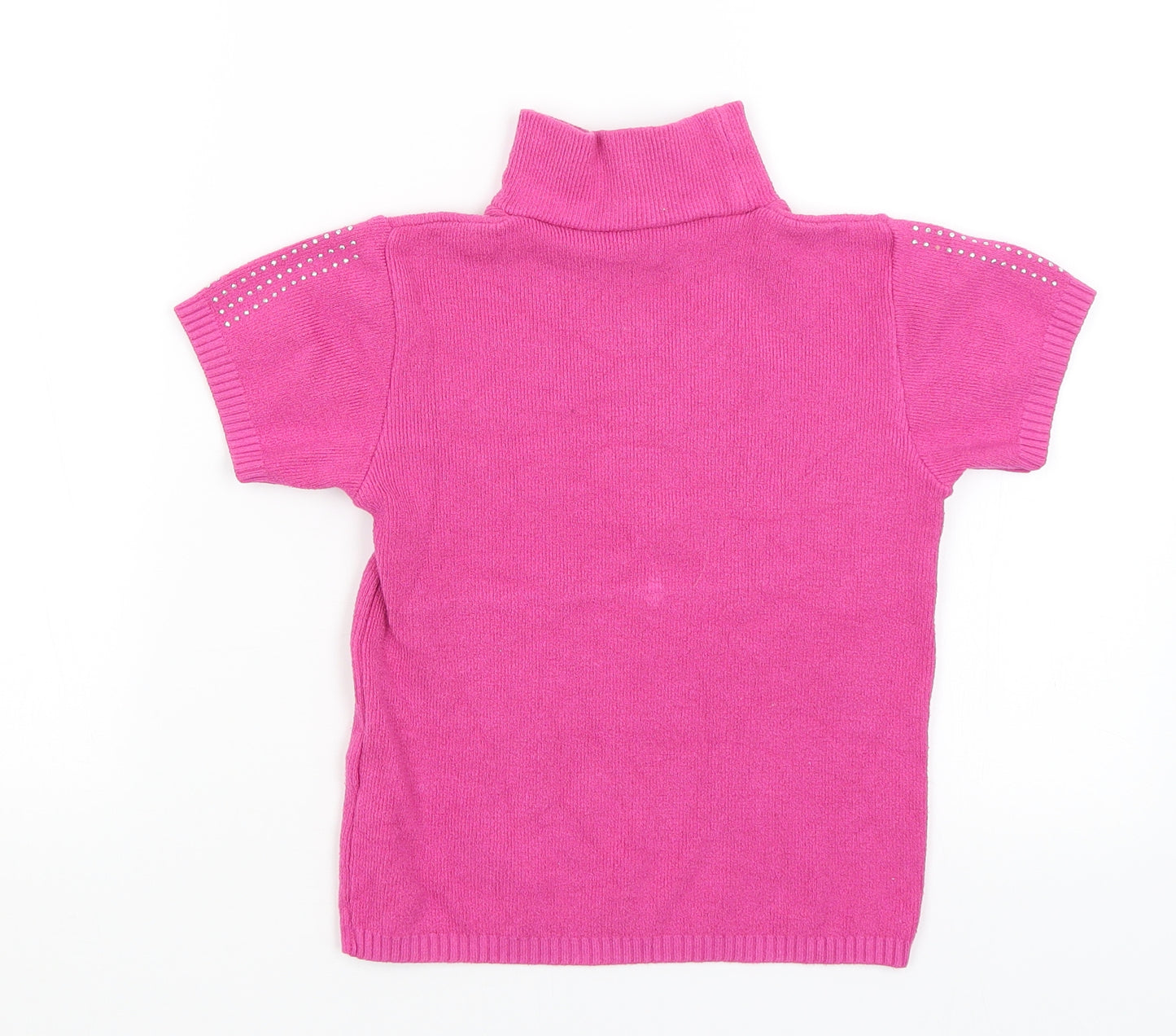Yaprak Girls Pink   Basic T-Shirt Size 7-8 Years