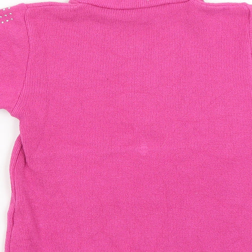 Yaprak Girls Pink   Basic T-Shirt Size 7-8 Years