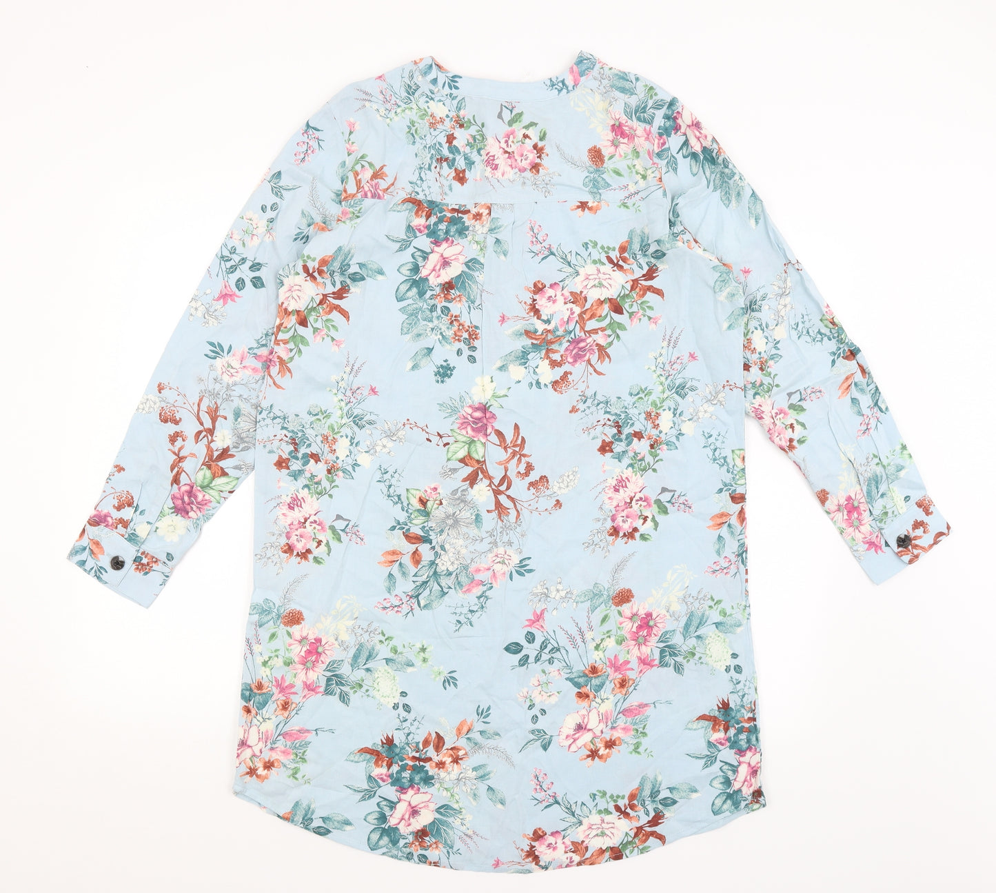 LC Waikiki Womens Blue Floral  Shirt Dress  Size 14