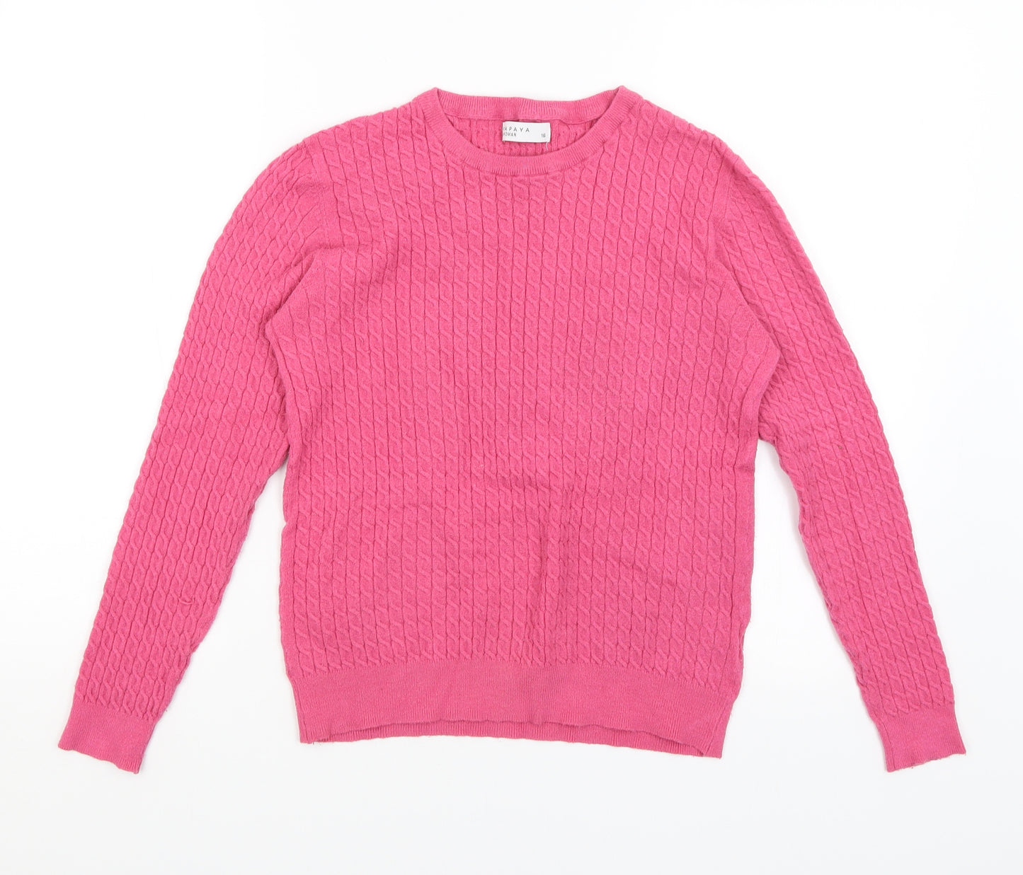 Papaya Womens Pink   Pullover Jumper Size 16