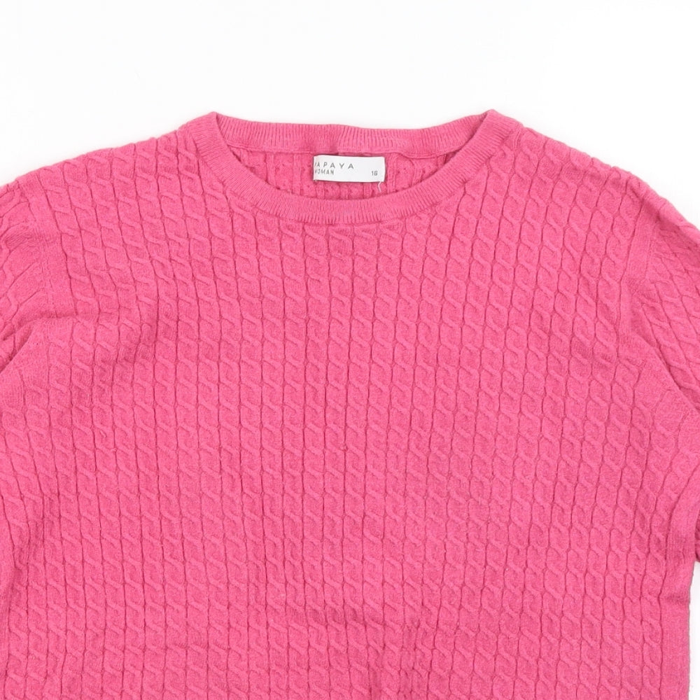 Papaya Womens Pink   Pullover Jumper Size 16