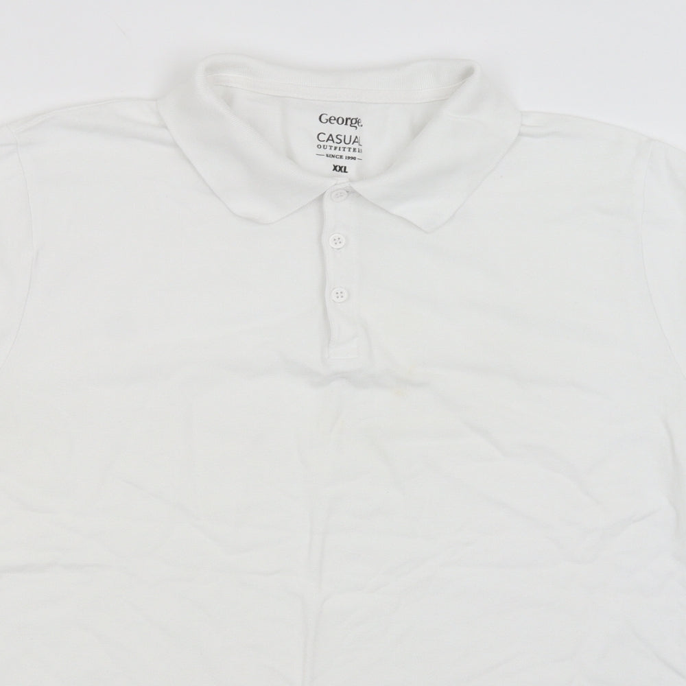 George Mens White    Polo Size 2XL