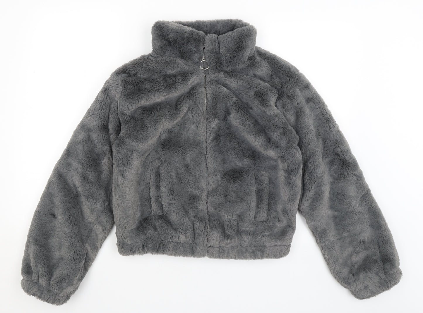 New Look Girls Grey   Full Zip Jumper Size 12-13 Years