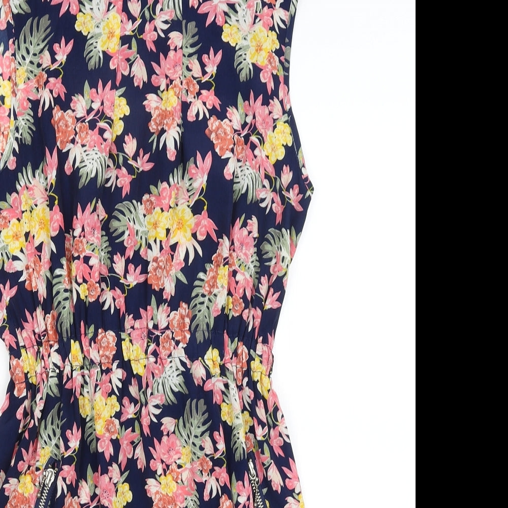 Apricot Womens Blue Floral  Fit & Flare  Size 10