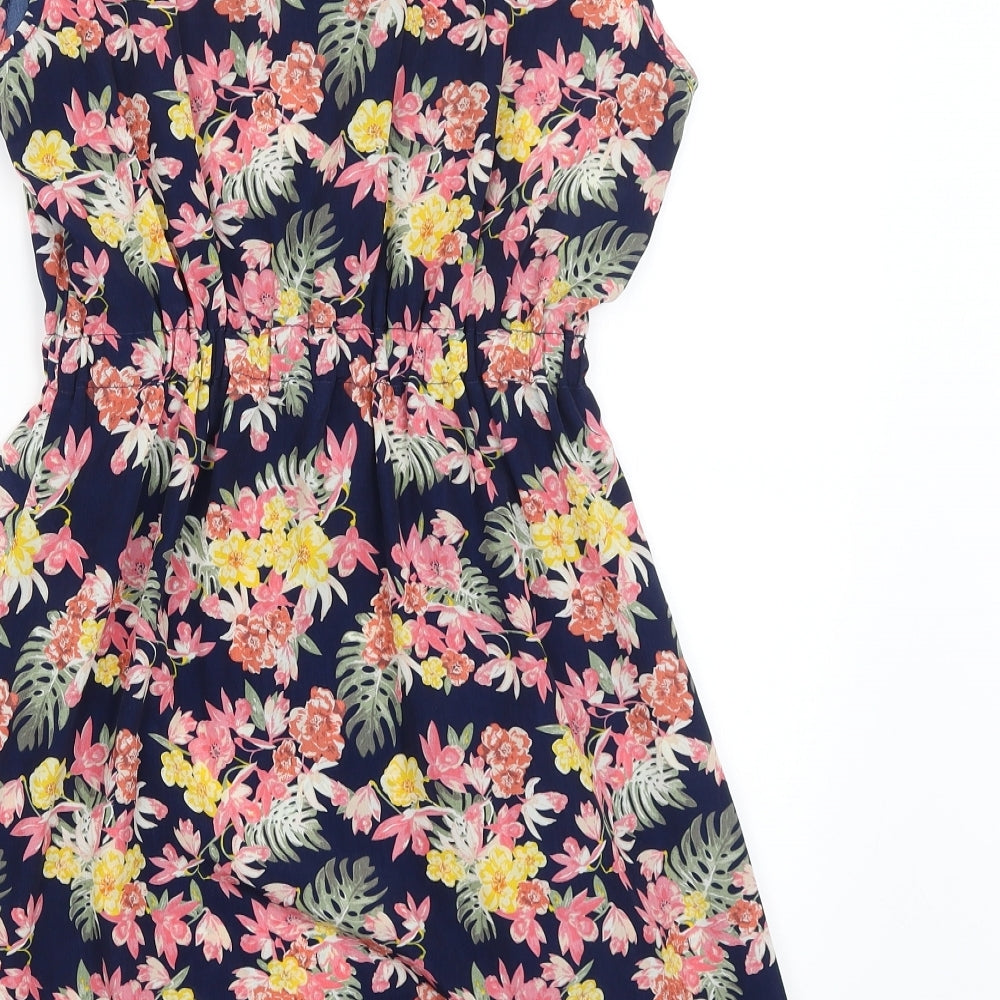 Apricot Womens Blue Floral  Fit & Flare  Size 10