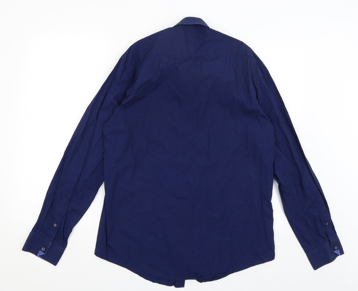 Peter Werth Mens Blue    Dress Shirt Size 16