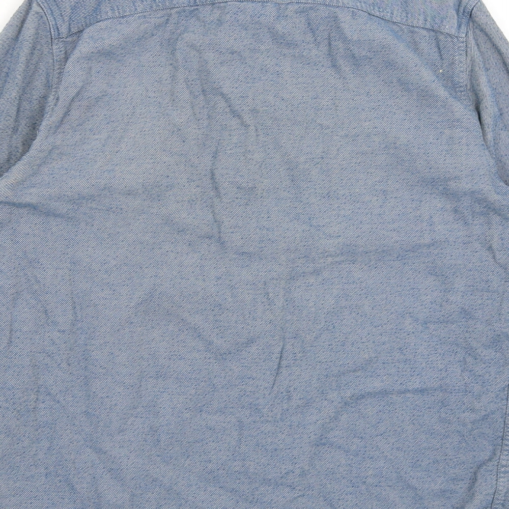 Topman Mens Blue    Button-Up Size M