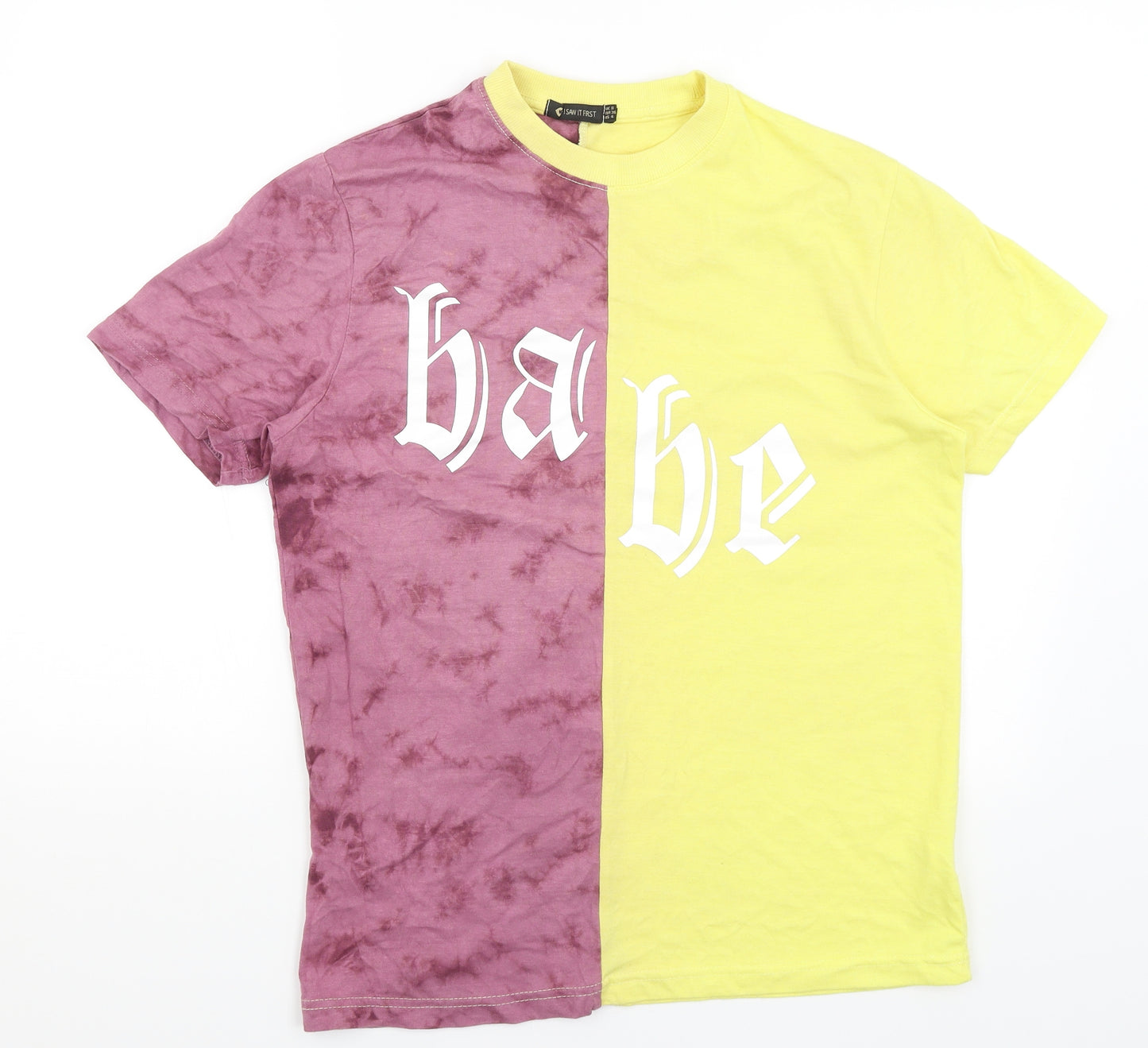 I SAW IT FIRST Womens Yellow   Basic T-Shirt Size 8  - Babe