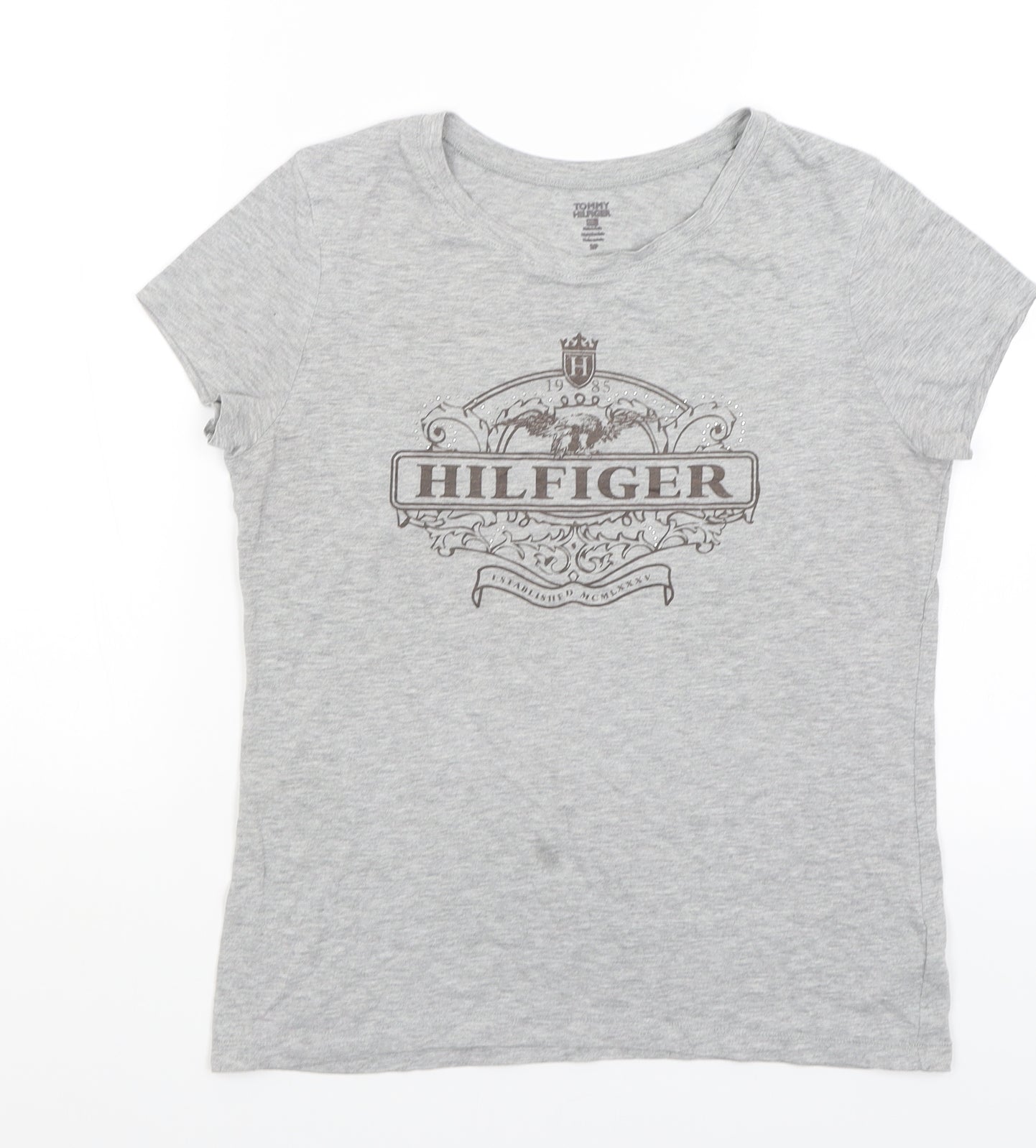 Tommy Hilfiger Womens Grey   Basic T-Shirt Size S