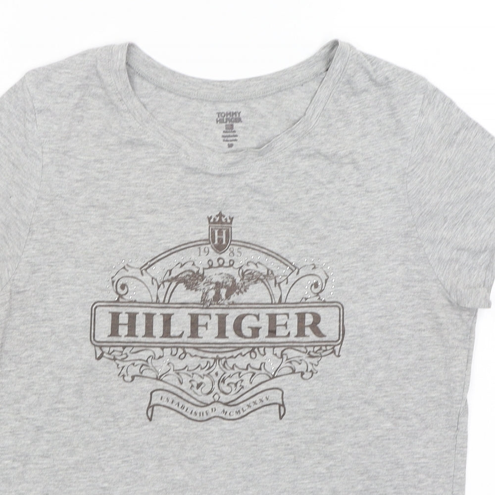 Tommy Hilfiger Womens Grey   Basic T-Shirt Size S