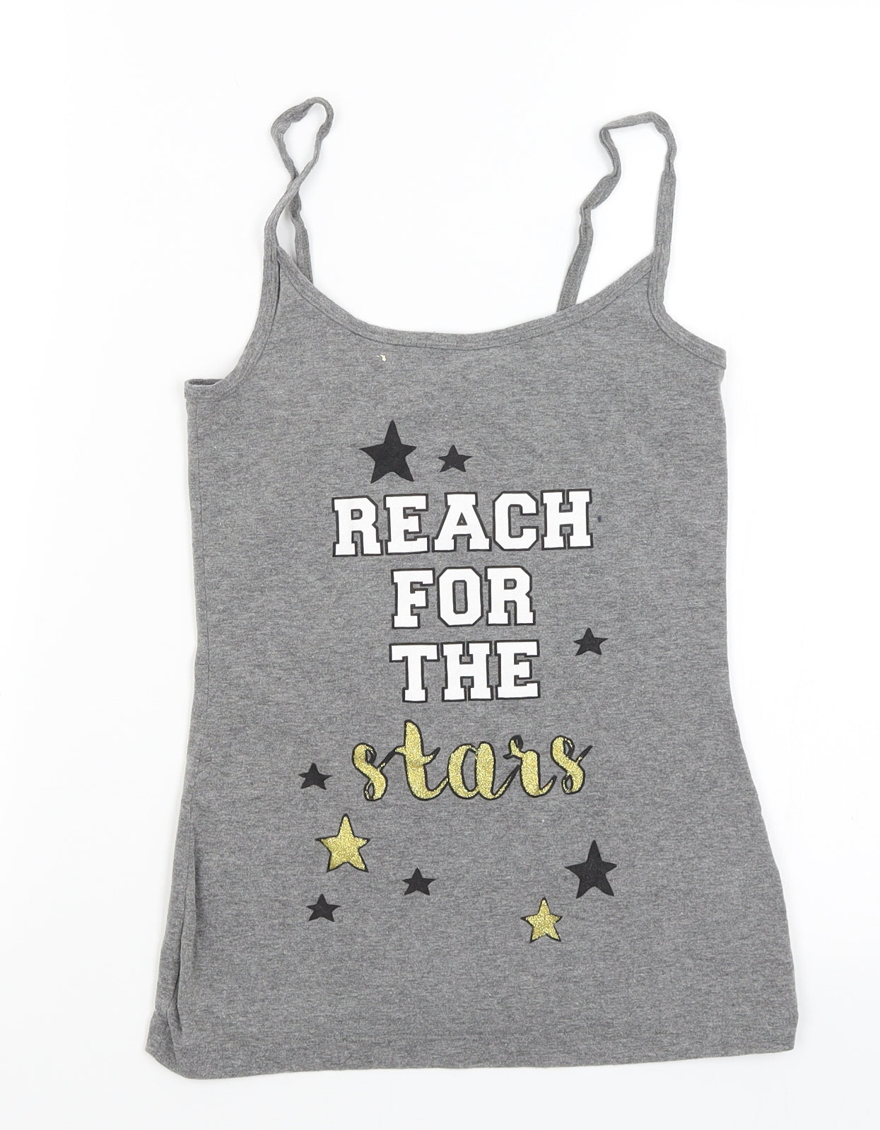 Love to Lounge Womens Grey Solid  Top Pyjama Top Size M  - Reach for the Stars