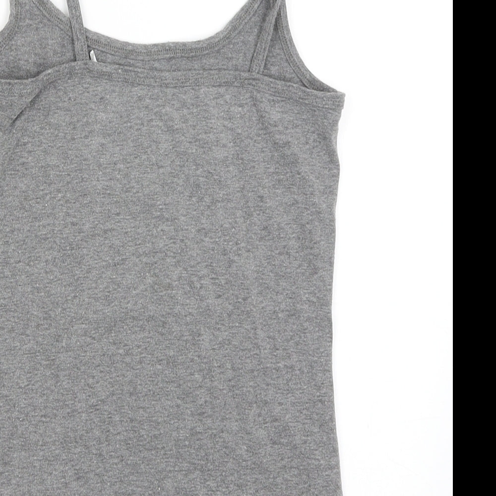 Love to Lounge Womens Grey Solid  Top Pyjama Top Size M  - Reach for the Stars