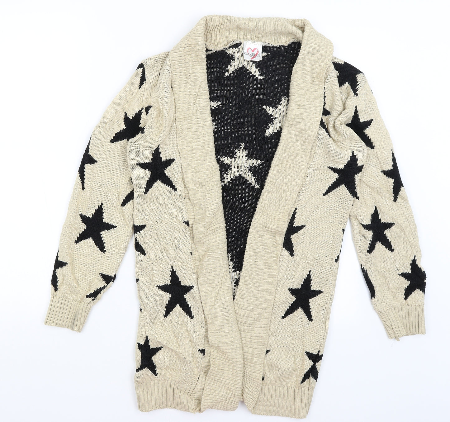 Gazelle Womens Brown   Cardigan Jumper Size S  - Stars